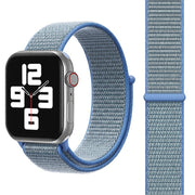 For Apple Watch 46mm / 49mm / 45mm / 44mm Simple Fashion Nylon Watch Band with Magic Stick(Blue)