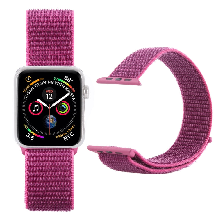 For Apple Watch 46mm / 49mm / 45mm / 44mm Simple Fashion Nylon Watch Band with Magic Stick(Red Purple) - Watch Bands by PMC TechLife | Online Shopping South Africa | PMC TechLife | Buy Now Pay Later Mobicred