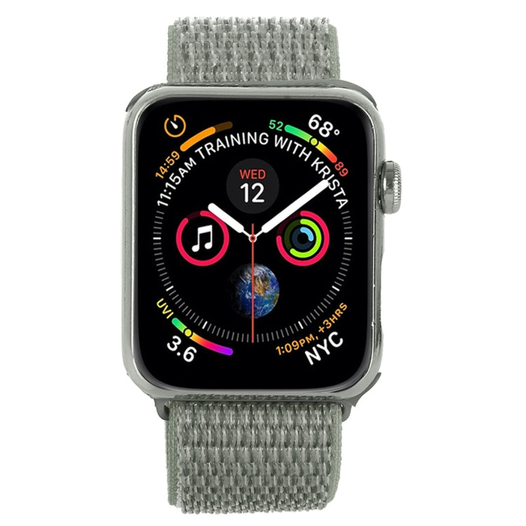 For Apple Watch 46mm / 49mm / 45mm / 44mm Simple Fashion Nylon Watch Band with Magic Stick(Silver Grey)
