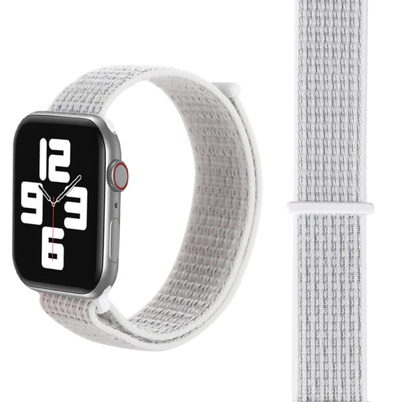 For Apple Watch 46mm / 49mm / 45mm / 44mm Simple Fashion Nylon Watch Band with Magic Stick(Silver)