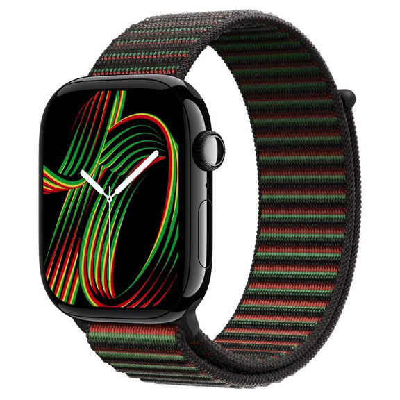 For Apple Watch 42mm / 41mm / 40mm / 38mm Simple Fashion Nylon Watch Band with Magic Stick(Black Unity)