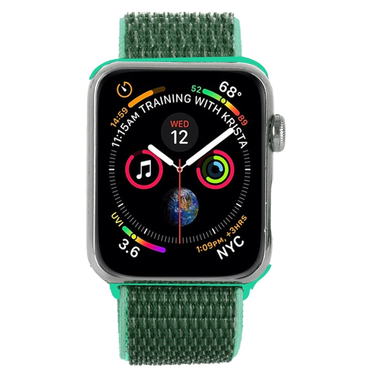 For Apple Watch 42mm / 41mm / 40mm / 38mm Simple Fashion Nylon Watch Band with Magic Stick(Grass Green) - Watch Bands by PMC TechLife | Online Shopping South Africa | PMC TechLife | Buy Now Pay Later Mobicred