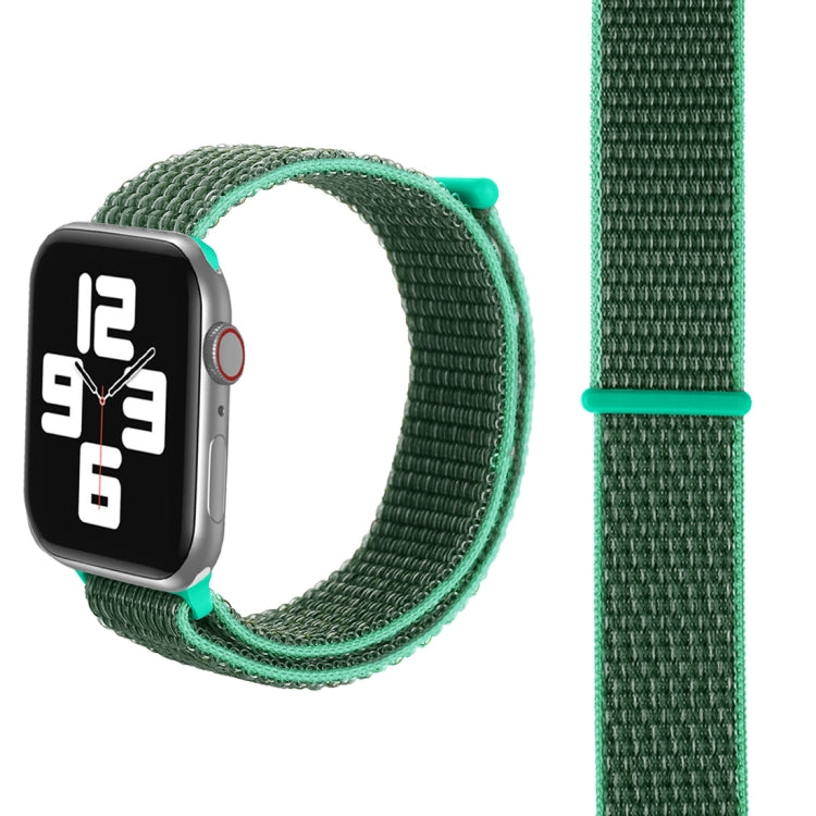 For Apple Watch 42mm / 41mm / 40mm / 38mm Simple Fashion Nylon Watch Band with Magic Stick(Grass Green) - Watch Bands by PMC TechLife | Online Shopping South Africa | PMC TechLife | Buy Now Pay Later Mobicred