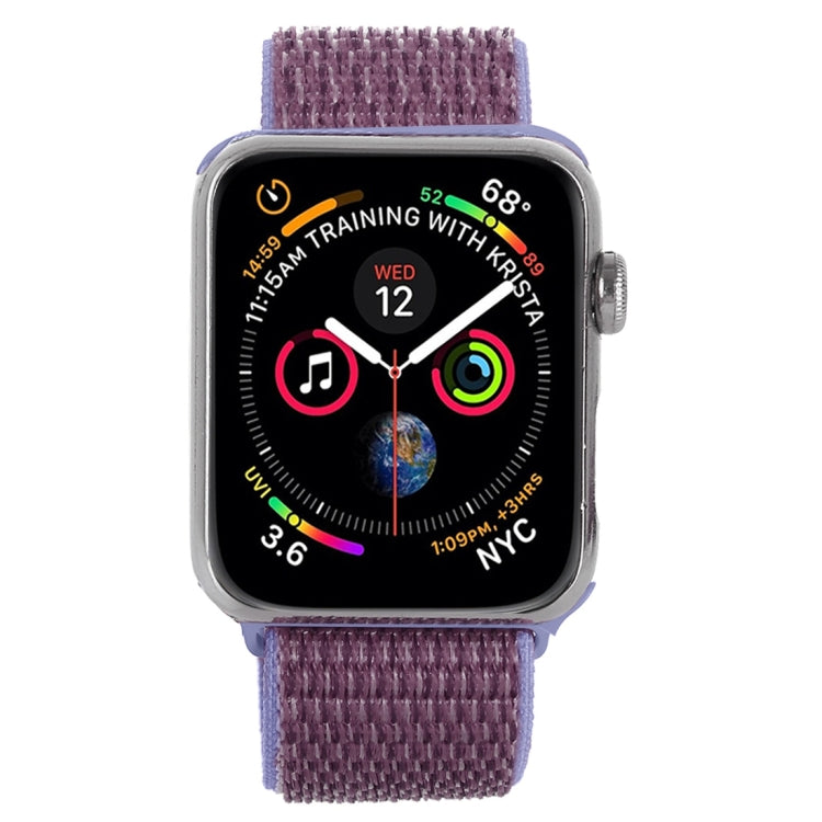 For Apple Watch 42mm / 41mm / 40mm / 38mm Simple Fashion Nylon Watch Band with Magic Stick(Light Purple) - Watch Bands by PMC TechLife | Online Shopping South Africa | PMC TechLife | Buy Now Pay Later Mobicred