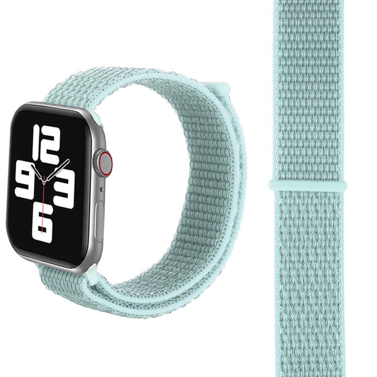 For Apple Watch 42mm / 41mm / 40mm / 38mm Simple Fashion Nylon Watch Band with Magic Stick(Mint Green) - Watch Bands by PMC TechLife | Online Shopping South Africa | PMC TechLife | Buy Now Pay Later Mobicred