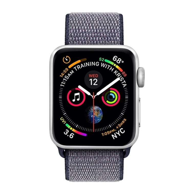 For Apple Watch 42mm / 41mm / 40mm / 38mm Simple Fashion Nylon Watch Band with Magic Stick(Navy Blue) - Watch Bands by PMC TechLife | Online Shopping South Africa | PMC TechLife | Buy Now Pay Later Mobicred