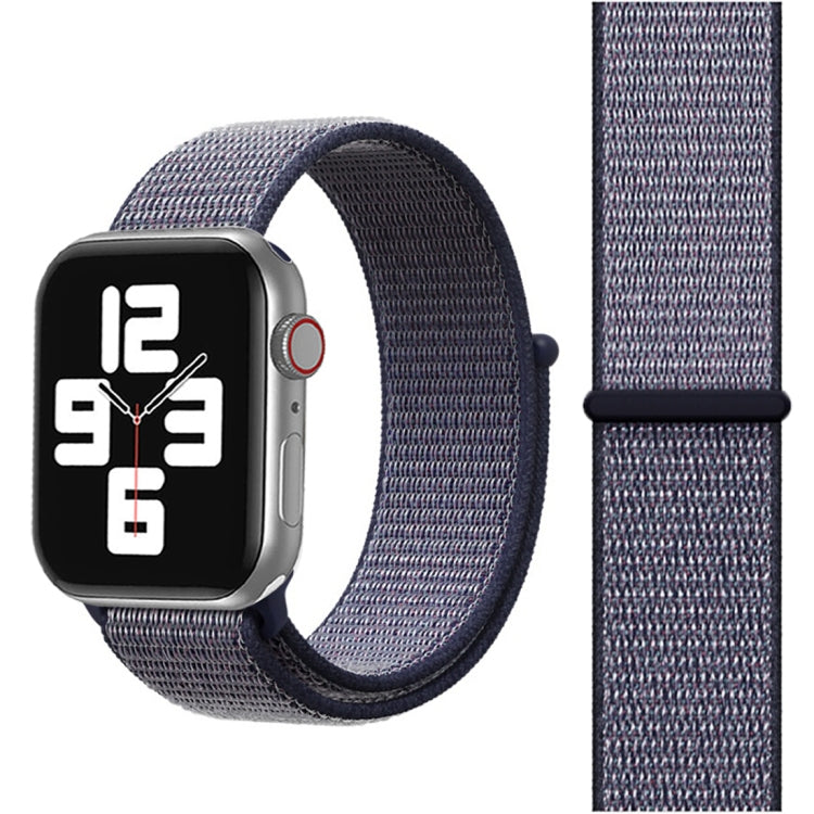 For Apple Watch 42mm / 41mm / 40mm / 38mm Simple Fashion Nylon Watch Band with Magic Stick(Navy Blue) - Watch Bands by PMC TechLife | Online Shopping South Africa | PMC TechLife | Buy Now Pay Later Mobicred