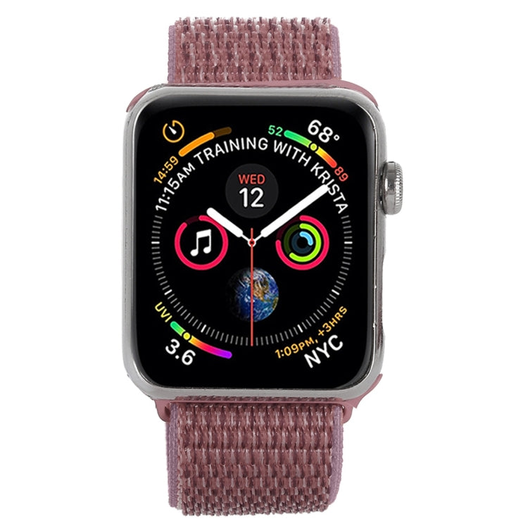 For Apple Watch 42mm / 41mm / 40mm / 38mm Simple Fashion Nylon Watch Band with Magic Stick(Purple)