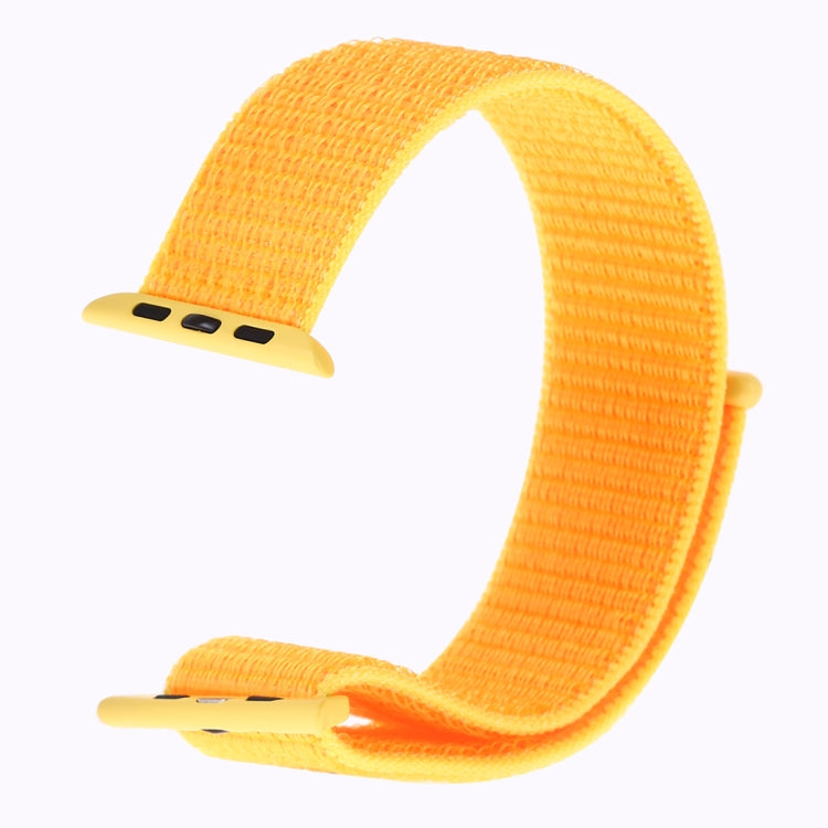 For Apple Watch 42mm / 41mm / 40mm / 38mm Simple Fashion Nylon Watch Band with Magic Stick(Yellow) - Watch Bands by PMC TechLife | Online Shopping South Africa | PMC TechLife | Buy Now Pay Later Mobicred