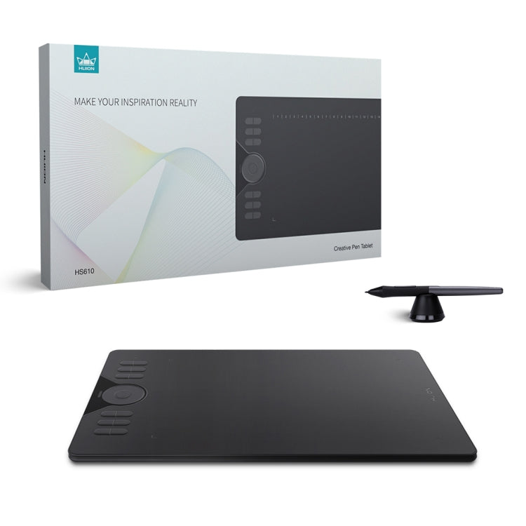 HUION HS610 5080 LPI Touch Ring Art Drawing Tablet for Fun, with Battery-free Pen & Pen Holder - free shipping - PMC Jewellery - Order now!