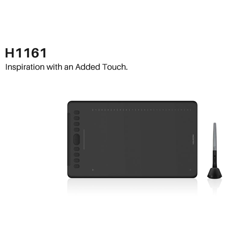 HUION H1161 5080 LPI Touch Strip Art Drawing Tablet for Fun, with Battery-free Pen & Pen Holder - free shipping - PMC TechLife - Order now!
