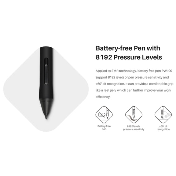 HUION H1161 5080 LPI Touch Strip Art Drawing Tablet for Fun, with Battery-free Pen & Pen Holder