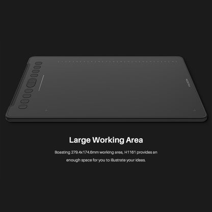 HUION H1161 5080 LPI Touch Strip Art Drawing Tablet for Fun, with Battery-free Pen & Pen Holder - free shipping - PMC Jewellery - Order now!