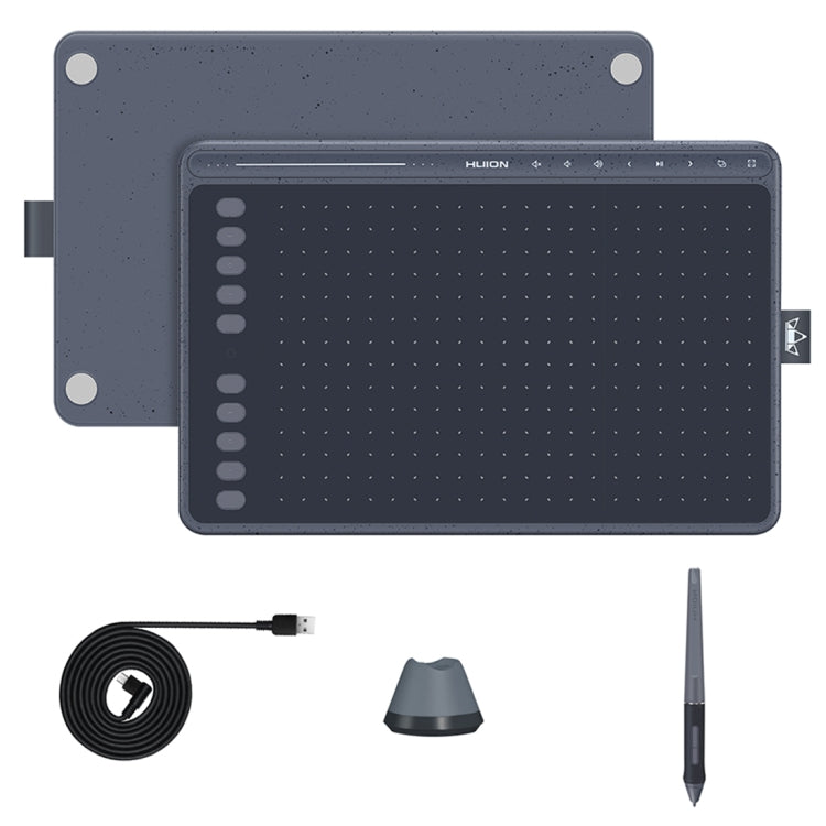 HUION HS611 5080 LPI Touch Strip Art Drawing Tablet for Fun, with Battery-free Pen & Pen Holder (Grey) - free shipping - PMC Jewellery - Order now!