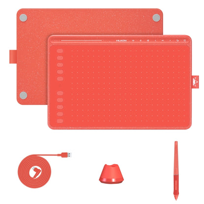 HUION HS611 5080 LPI Touch Strip Art Drawing Tablet for Fun, with Battery-free Pen & Pen Holder (Red) - free shipping - PMC Jewellery - Order now!