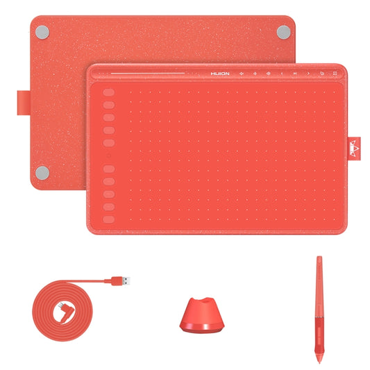 HUION HS611 5080 LPI Touch Strip Art Drawing Tablet for Fun, with Battery-free Pen & Pen Holder (Red) - free shipping - PMC Jewellery - Order now!