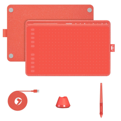 HUION HS611 5080 LPI Touch Strip Art Drawing Tablet for Fun, with Battery-free Pen & Pen Holder (Red) - free shipping - PMC Jewellery - Order now!