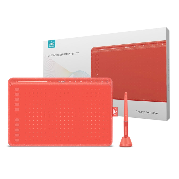 HUION HS611 5080 LPI Touch Strip Art Drawing Tablet for Fun, with Battery-free Pen & Pen Holder (Red) - free shipping - PMC Jewellery - Order now!