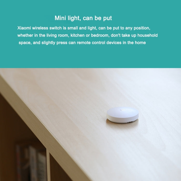 Original Xiaomi Mijia Intelligent Mini Wireless Switch for Xiaomi Smart Home Suite Devices,,with the Xiaomi Multifunctional Gateway Use (CA1001)