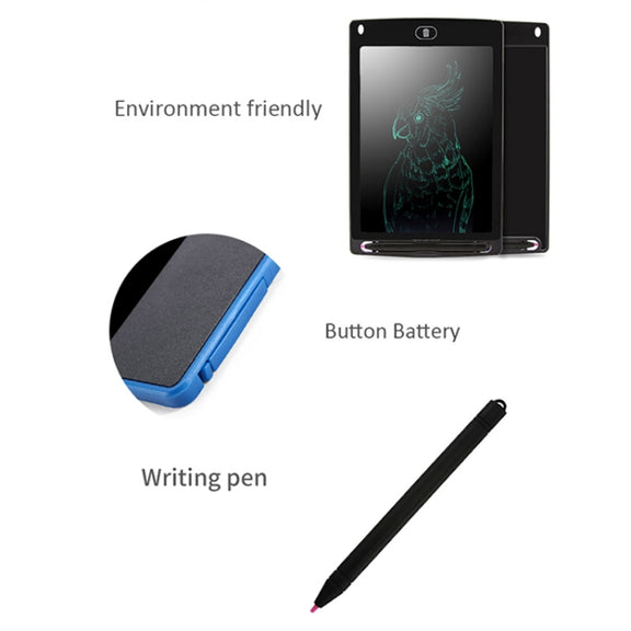 Portable 8.5 inch LCD Writing Tablet Drawing Graffiti Electronic Handwriting Pad Message Graphics Board Draft Paper with Writing Pen(Black)