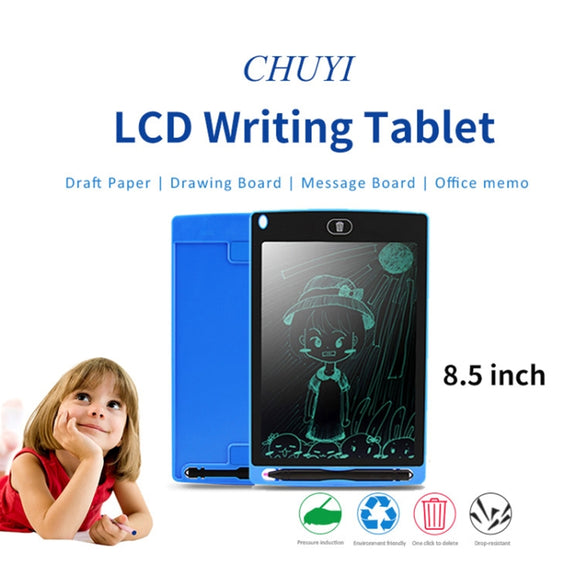 Portable 8.5 inch LCD Writing Tablet Drawing Graffiti Electronic Handwriting Pad Message Graphics Board Draft Paper with Writing Pen(Green)