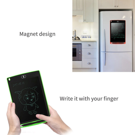 Portable 8.5 inch LCD Writing Tablet Drawing Graffiti Electronic Handwriting Pad Message Graphics Board Draft Paper with Writing Pen(Red)