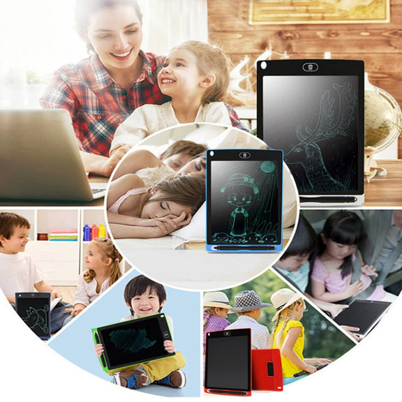 Portable 8.5 inch LCD Writing Tablet Drawing Graffiti Electronic Handwriting Pad Message Graphics Board Draft Paper with Writing Pen(Red)