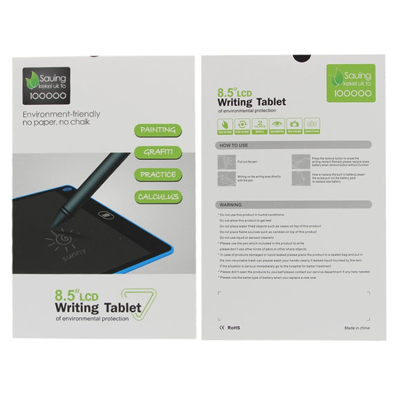 Portable 8.5 inch LCD Writing Tablet Drawing Graffiti Electronic Handwriting Pad Message Graphics Board Draft Paper with Writing Pen(Red)