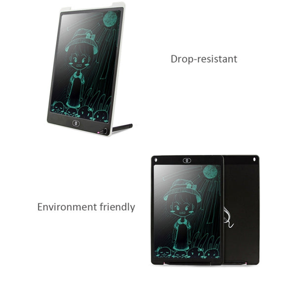 Portable 12 inch LCD Writing Tablet Drawing Graffiti Electronic Handwriting Pad Message Graphics Board Draft Paper with Writing Pen(Green)