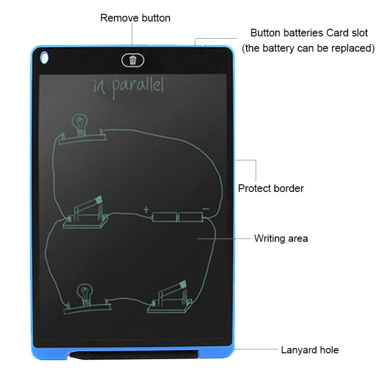 Portable 12 inch LCD Writing Tablet Drawing Graffiti Electronic Handwriting Pad Message Graphics Board Draft Paper with Writing Pen(Green)