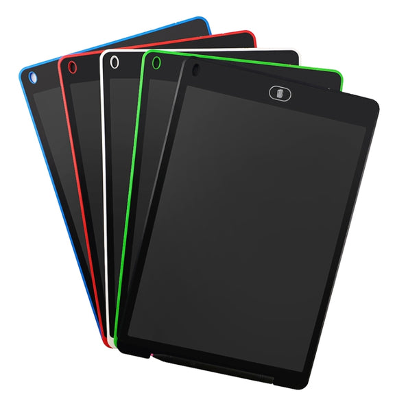 Portable 12 inch LCD Writing Tablet Drawing Graffiti Electronic Handwriting Pad Message Graphics Board Draft Paper with Writing Pen(Red)