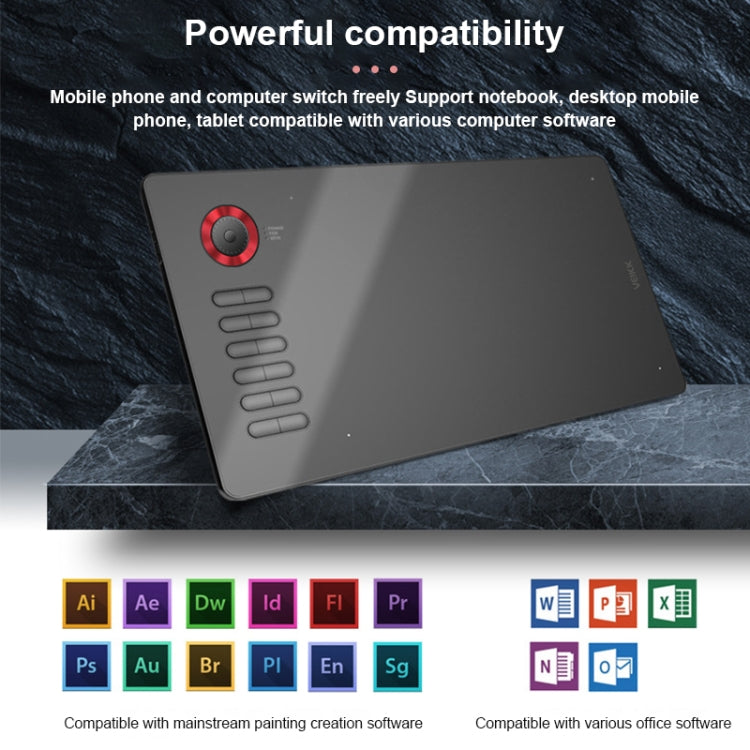 VEIKK A15PRO 10x6 inch 5080 LPI Type-C Interface Smart Touch Electronic Graphic Tablet (Blue) - free shipping - PMC Jewellery - Order now!