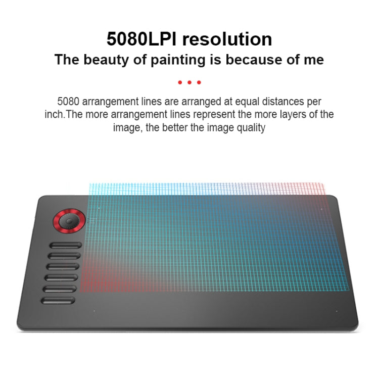 VEIKK A15PRO 10x6 inch 5080 LPI Type-C Interface Smart Touch Electronic Graphic Tablet (Red) - free shipping - PMC Jewellery - Order now!