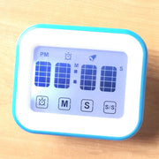 Kitchen Timer Digital Alarm Clock Large LCD Touch Screen Come with Night Light for Cooking Baking(Black)