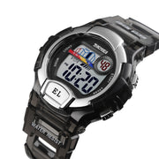 SKMEI 1450 Women Transparent Digital Watch 50m Water-resistant Sports Watch with LED Light(Black)