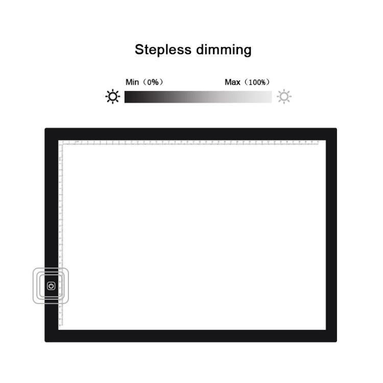 8W 5V LED USB Stepless Dimming A3 Acrylic Scale Copy Boards Anime Sketch Drawing Sketchpad with USB Cable & Power Adapter - free shipping - PMC Jewellery - Order now!