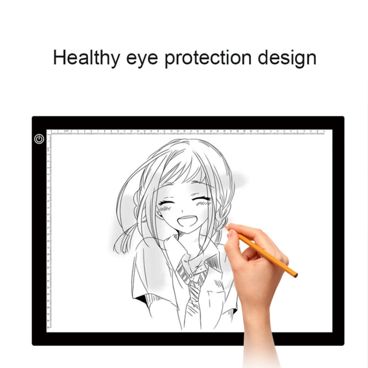 8W 5V LED USB Stepless Dimming A3 Acrylic Scale Copy Boards Anime Sketch Drawing Sketchpad with USB Cable & Power Adapter - free shipping - PMC Jewellery - Order now!