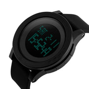 SKMEI 1142 Multifunctional Men Outdoor Sports Noctilucent Water-resistant Silica Gel Digital Watch (Black)