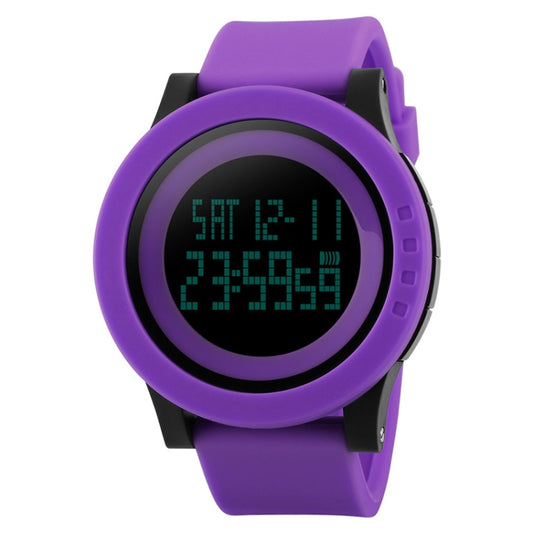 SKMEI 1142 Multifunctional Men Outdoor Sports Noctilucent Waterproof Silica Gel Digital Watch (Purple) - free shipping - PMC Jewellery - Order now!