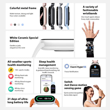 Original Xiaomi Smart Band 9 1.62 inch AMOLED Screen 5ATM Waterproof Smart Watch, Support Blood Oxygen / Heart Rate Monitor (Black) - free shipping - PMC Jewellery - Order now!