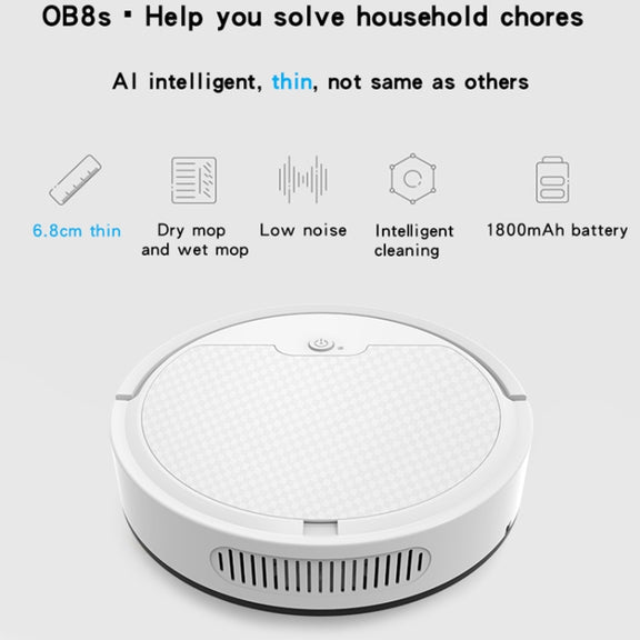 BOWAI OB8S Household Intelligent Path Charging Sweeping Robot (White)