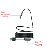 YPC110 8mm 2.0MP HD Camera WiFi Endoscope Snake Tube Inspection Camera with 8 LED, Water-resistant IP68, Lens Diameter: 8mm, Length: 3.5m, Soft Line