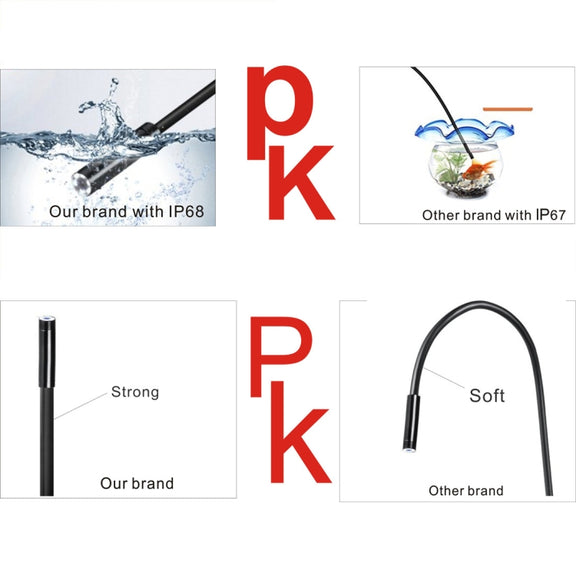 YPC110 8mm 2.0MP HD Camera WiFi Endoscope Snake Tube Inspection Camera with 8 LED, Water-resistant IP68, Lens Diameter: 8mm, Length: 3.5m, Soft Line