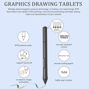 10Moons T503 Drawing Tablet Can Be Connected to mobile Phone Tablet with 8192 Passive Pen(Blue)