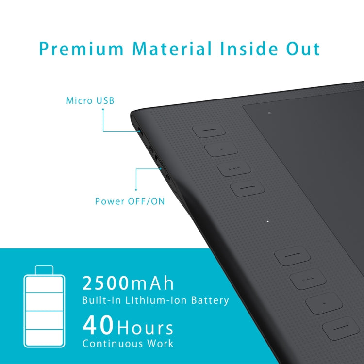 HUION Inspiroy Series Q11K 5080LPI Professional Art USB Graphics Drawing Tablet for Windows / Mac OS, with Digital Pen - free shipping - PMC Jewellery - Order now!