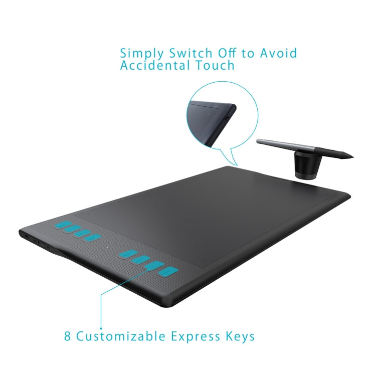 HUION Inspiroy Series Q11K 5080LPI Professional Art USB Graphics Drawing Tablet for Windows / Mac OS, with Digital Pen - free shipping - PMC TechLife - Order now!