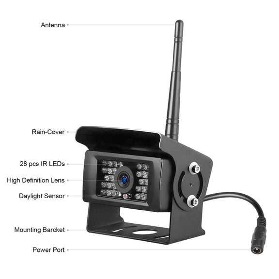 F0503 684 x 512 Effective Pixel HD Water-resistant  28 LED IR Night Vision 120 Degree Wide Angle Car / Truck Rear View Backup Reverse Camera