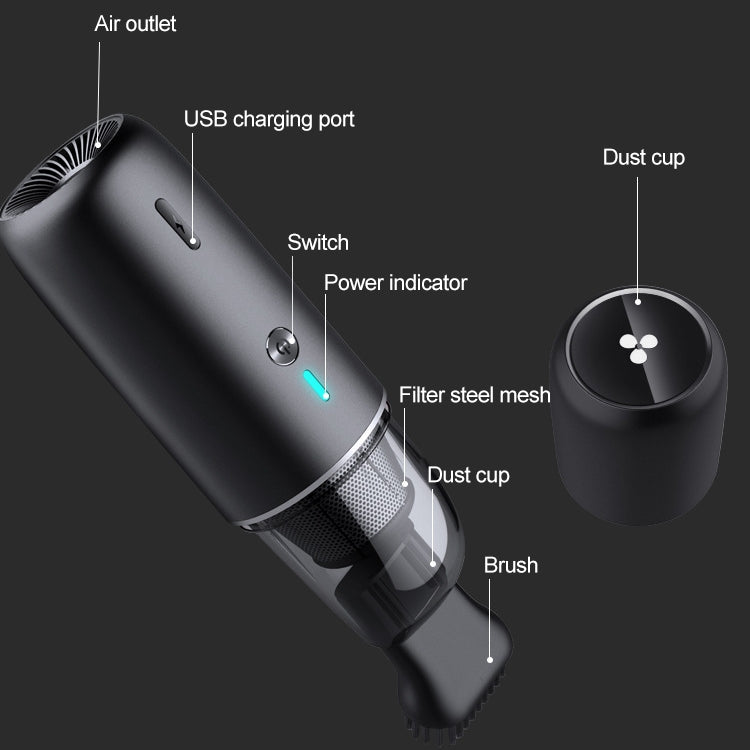 Car / Household Wireless Portable 90W Handheld Powerful Vacuum Cleaner (Navy Blue) - Vacuum Cleaner by PMC TechLife | Online Shopping South Africa | PMC TechLife | Buy Now Pay Later Mobicred