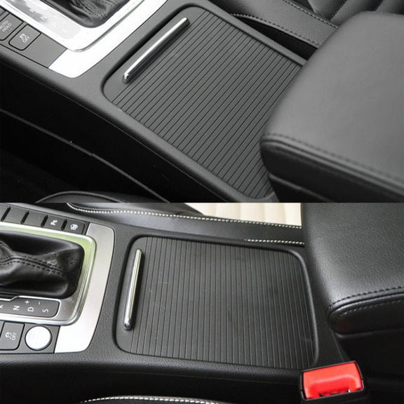 Car Center Console Water Cup Holder Cover Trim for Volkswagen Magotan / CC / Passat, Left Driving(Beige)