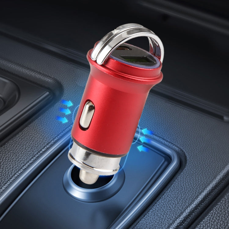 AR-CA08 12W 2A USB-C / Type-C + USB Ports Car Charger (Grey) - Car Charger by PMC TechLife | Online Shopping South Africa | PMC TechLife | Buy Now Pay Later Mobicred